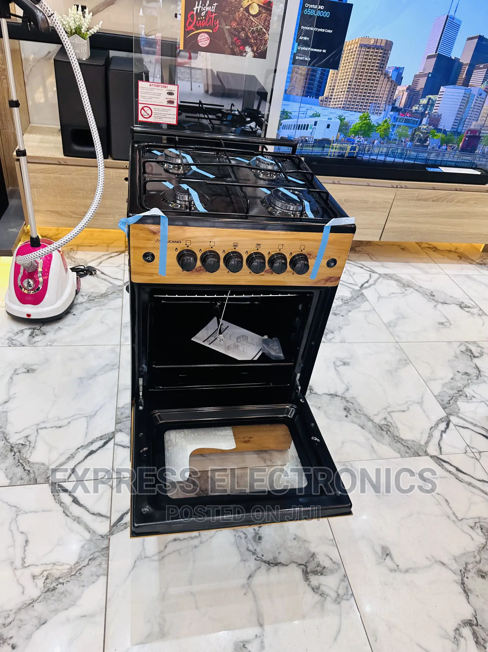 Adorable  Light Wooden Gas Cooker Oven 4burner 50/50