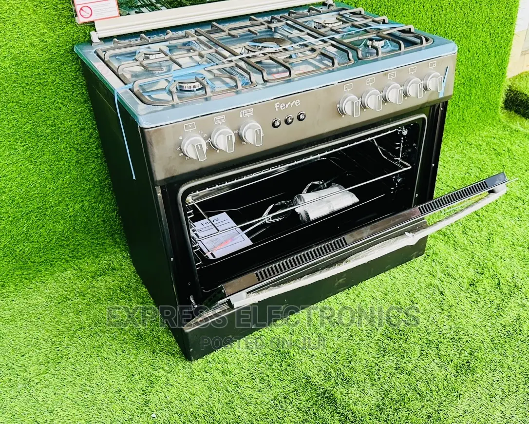 Adorable  New Black Oven Rotisserie 5burner All Gas