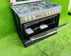 Adorable  New Black Oven Rotisserie 5burner All Gas