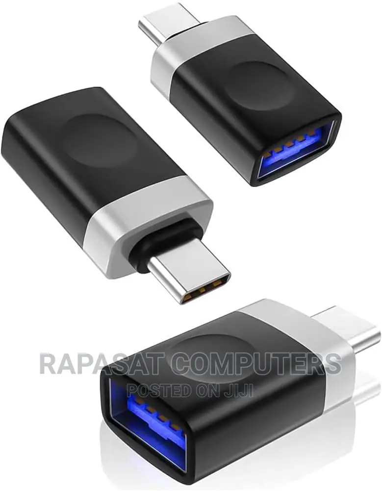USB Type-C Male to USB Type-a Female Adapter (8.25", White)