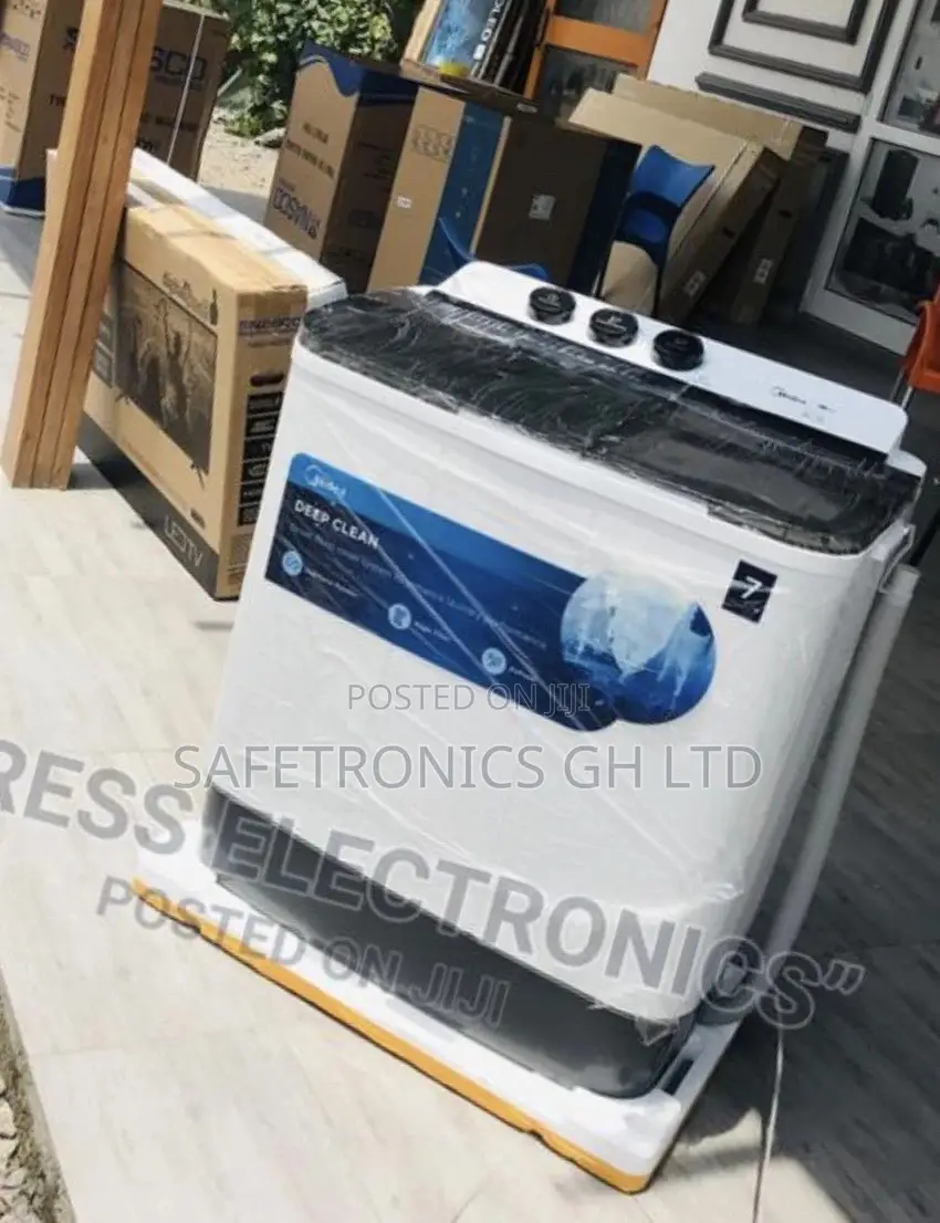 Midea 7kg Washingmachine White/Blue Semiautomatic Topload 