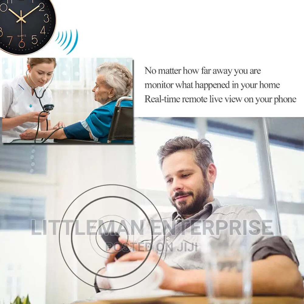 Spy Hidden Wifi Camera Wall Clock 1080P