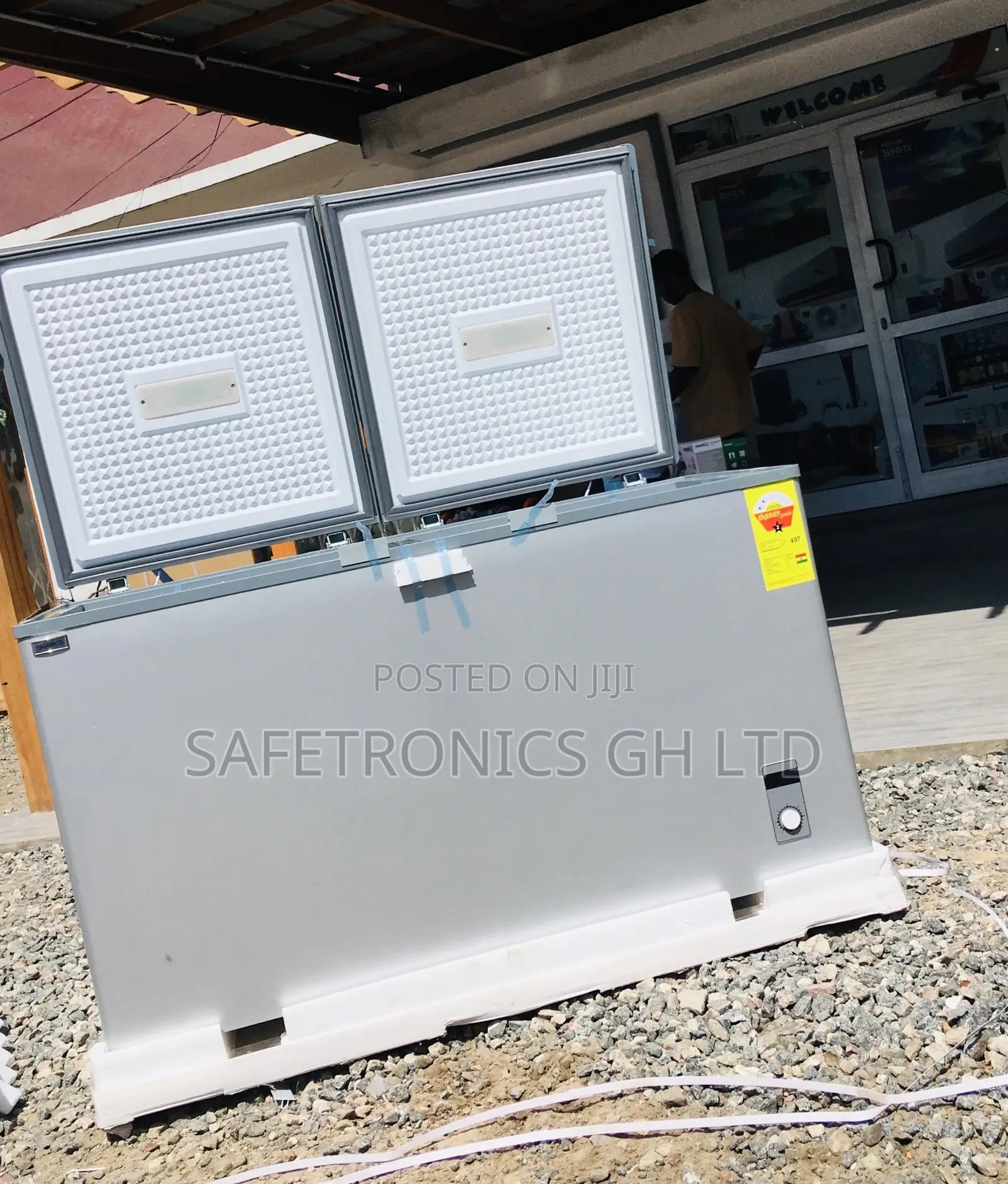 Electric 425 Liters Chestfreezer Nas500fc Doubledoor Gray