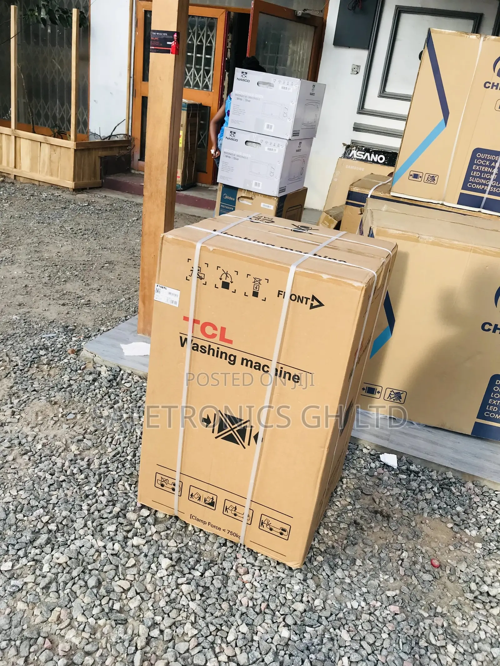 Washingmachine TCL 8kg 708TL Gray Semiautomatic Topload