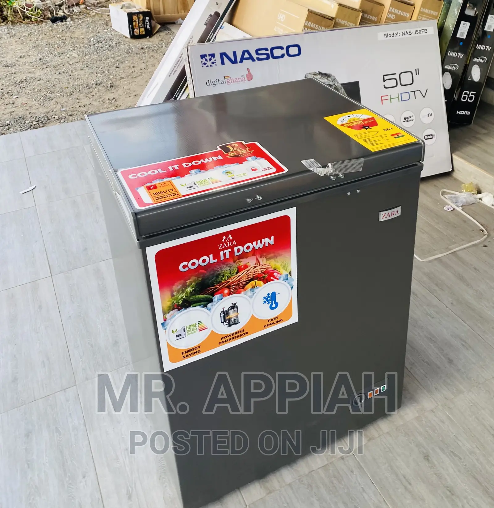 Brand New Zara -200 Single Door Chest Freezer(Dark Gray).
