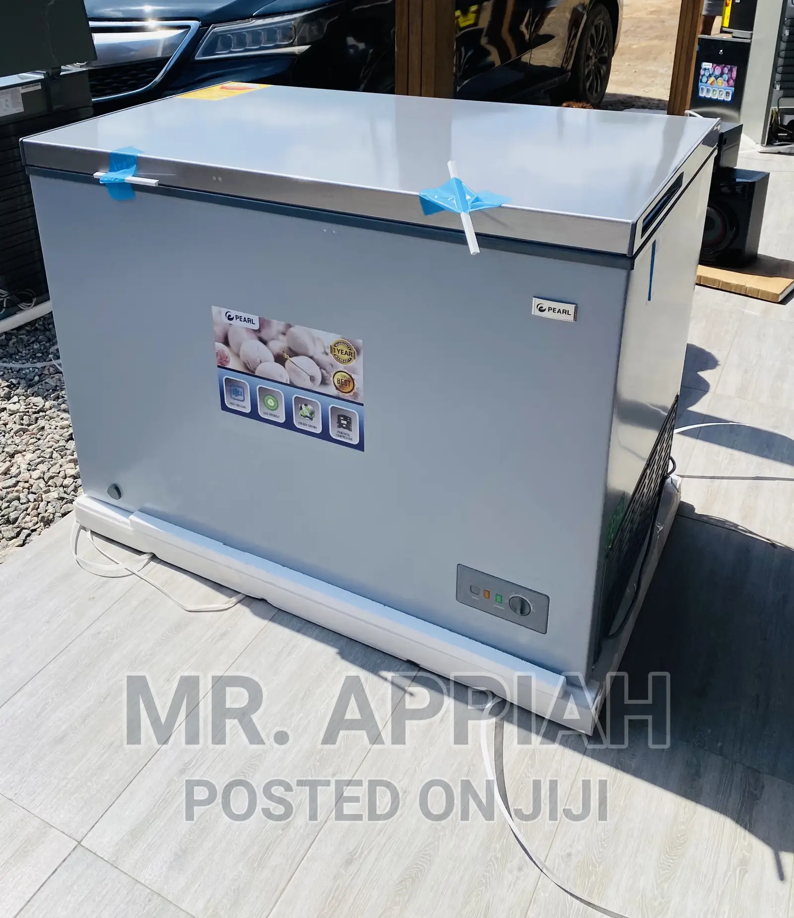Authentic Pearl PCF-380 Electric Chest Freezer(Gray).