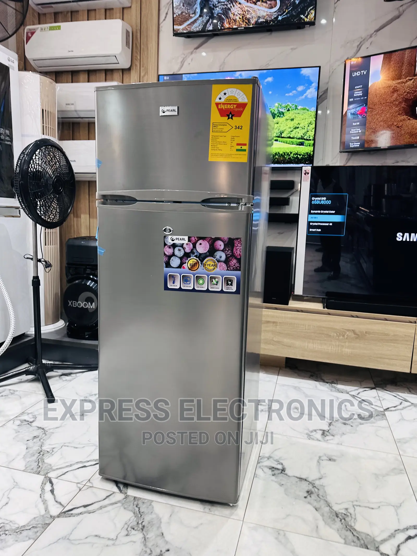Call and Purchase for Pearl Double Door Fridge 161l