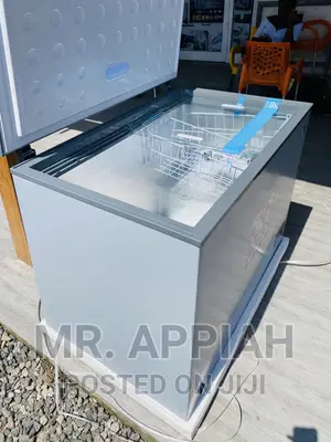 New Pearl PCF-380 Single Door Electric Chest Freezer(Gray).