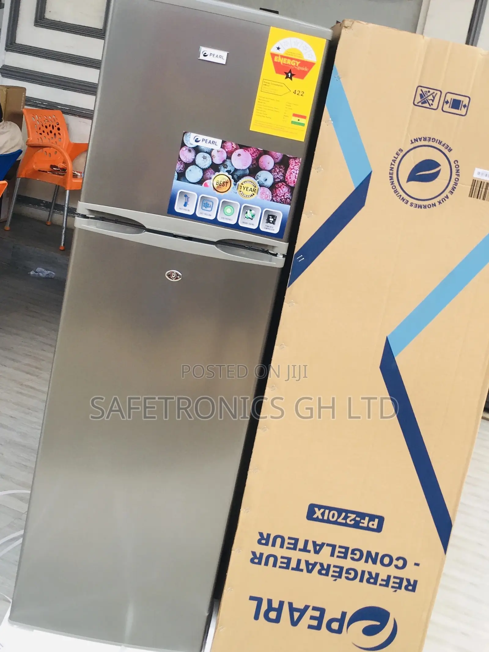 Gray Pf-270ix Doubledoor Pearl Topfreezer 166 Liter Fridge
