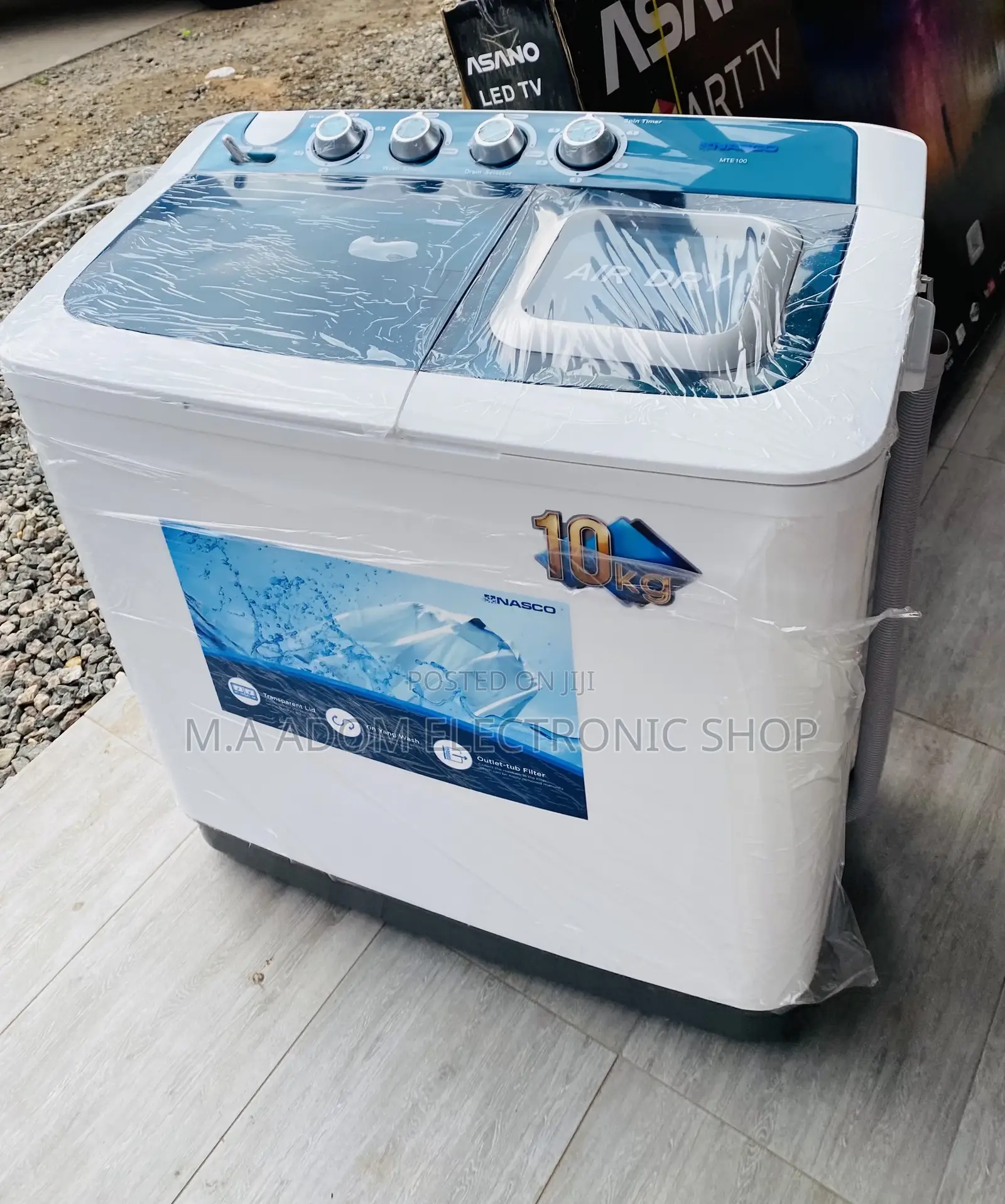 Energy Sufficient Nasco Semi-Automatic Washing Machine,White