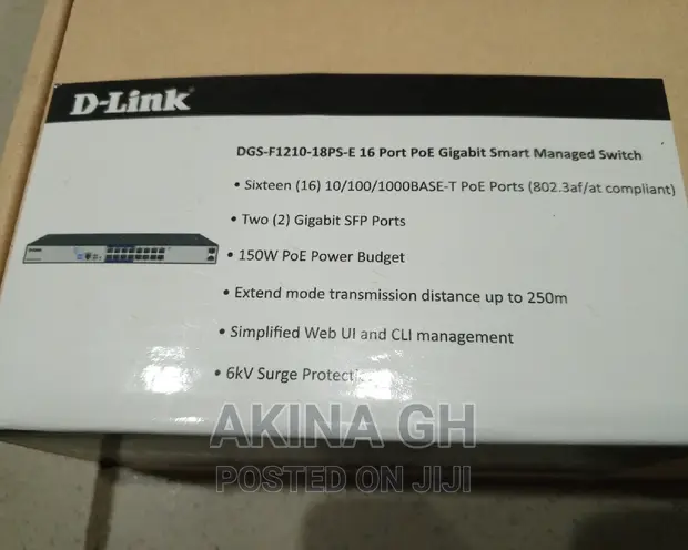 D-Link 16 Port Poe Gigabit Smart Managed Switch DGS-F1210 4