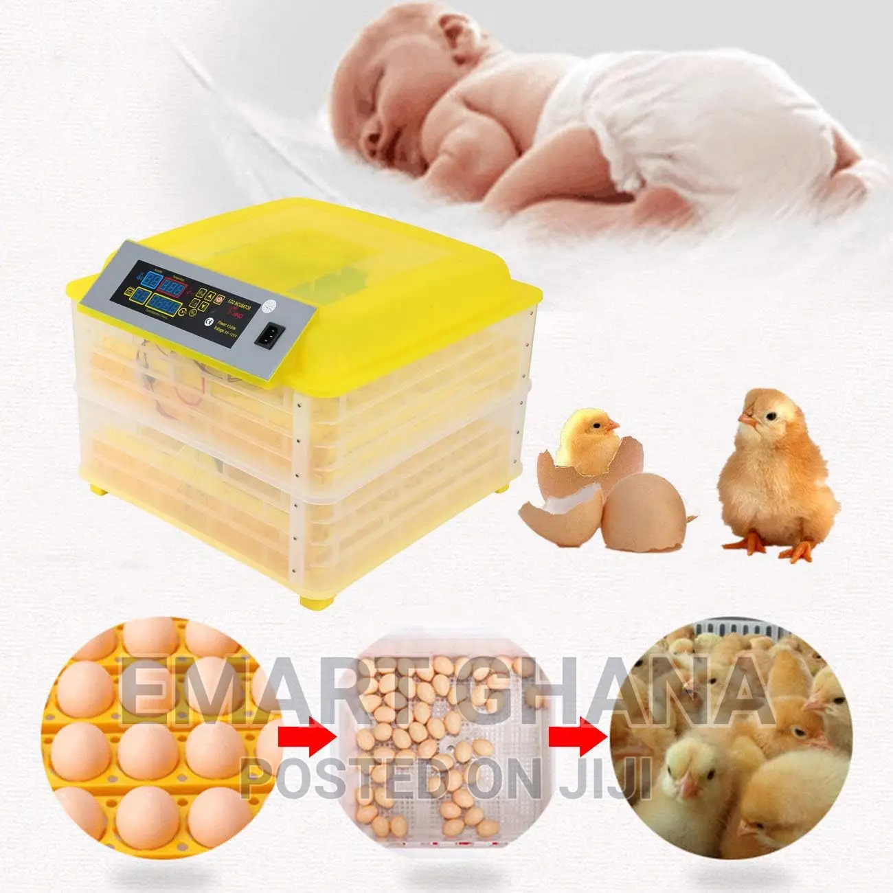 Promotion 98% Hatching Rate Chicken Egg Incubator 140