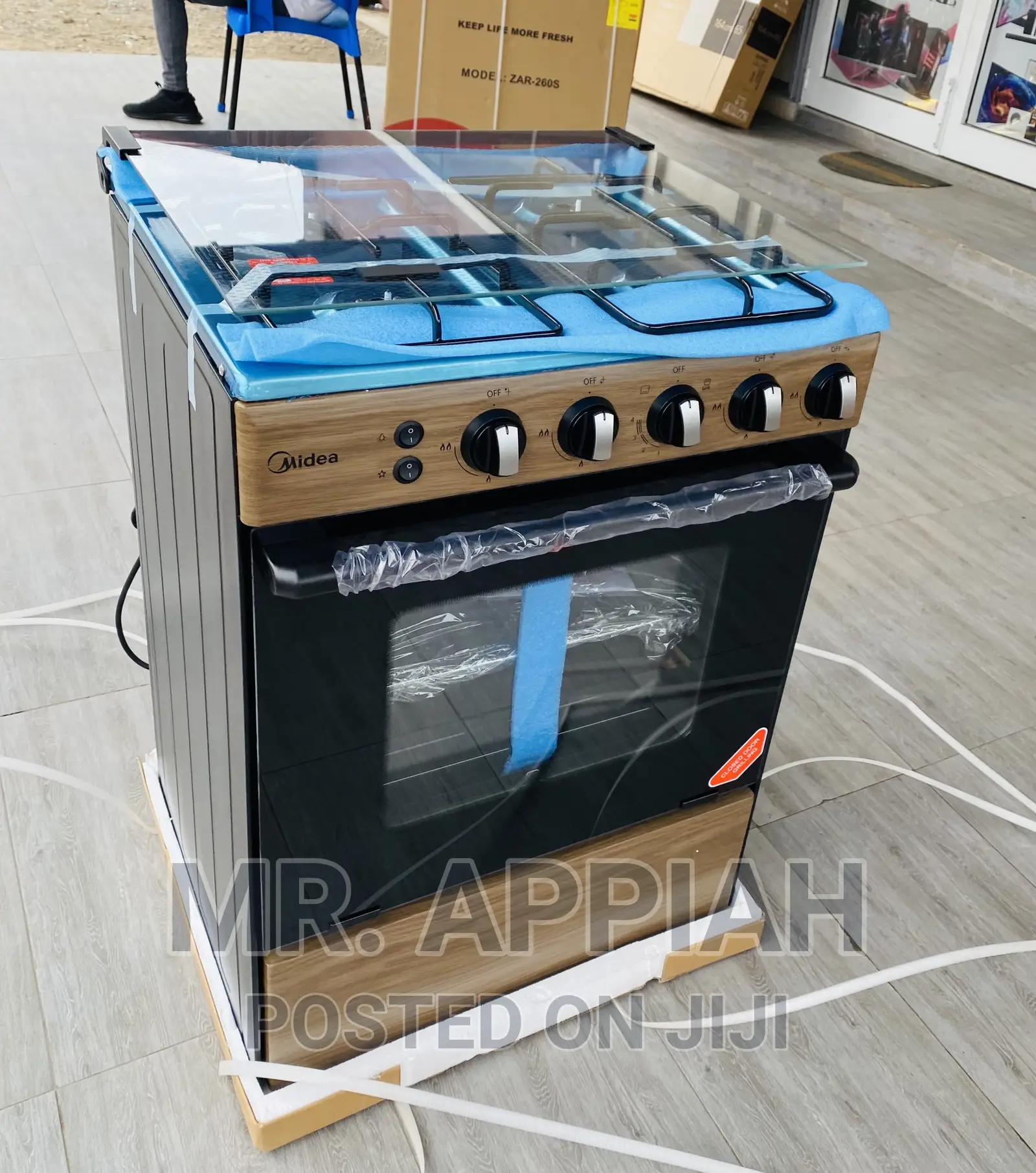 Fabulous Midea 4 Gas Burner + Oven Grill(BMG6060-WD)60x60