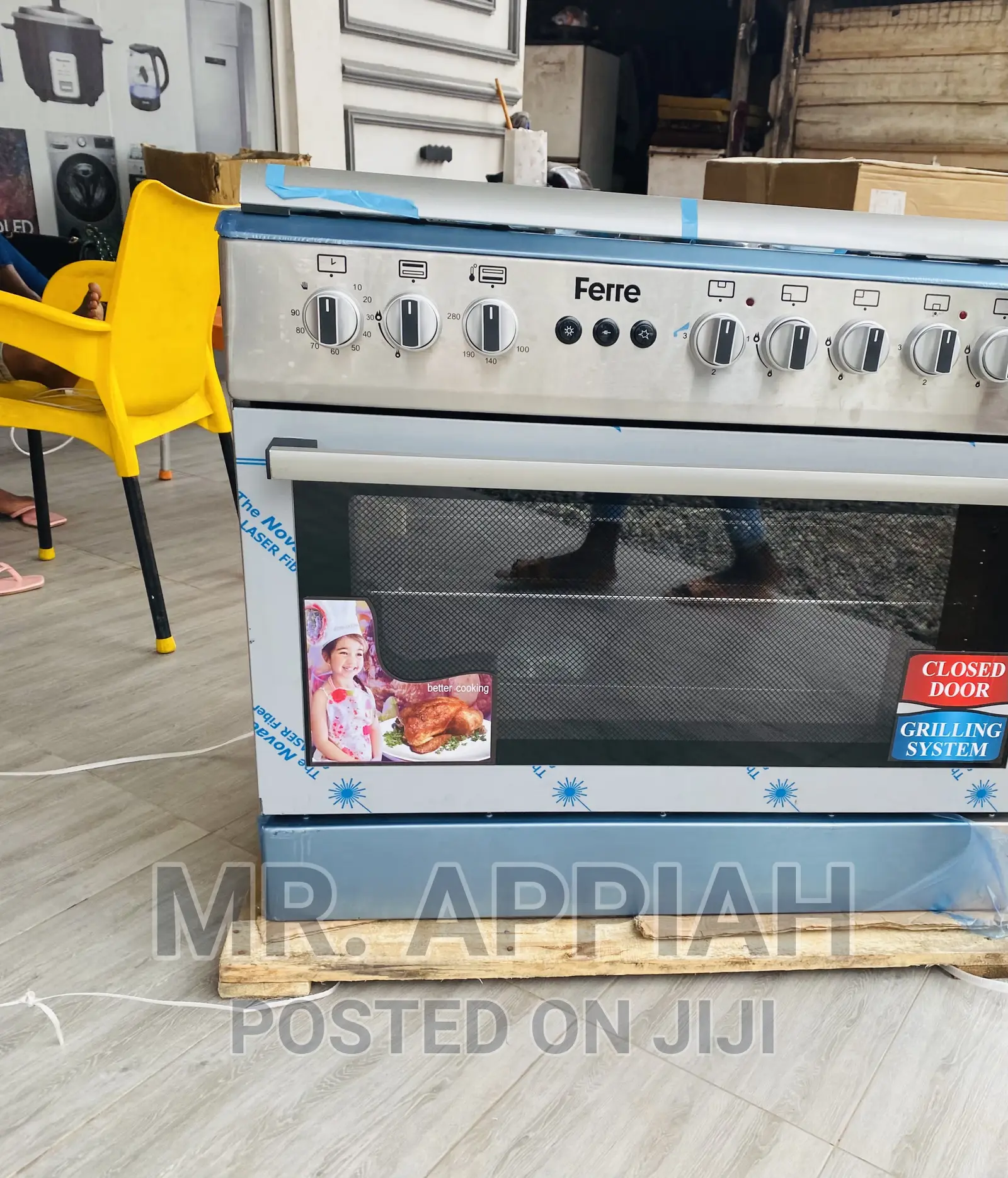 Reliable Ferre 6 Gas Burner With Oven and Grill(60x90).