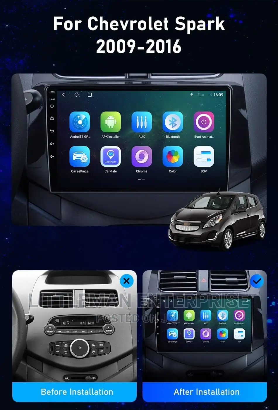 Chevrolet Spark 2009-2016 Android Player