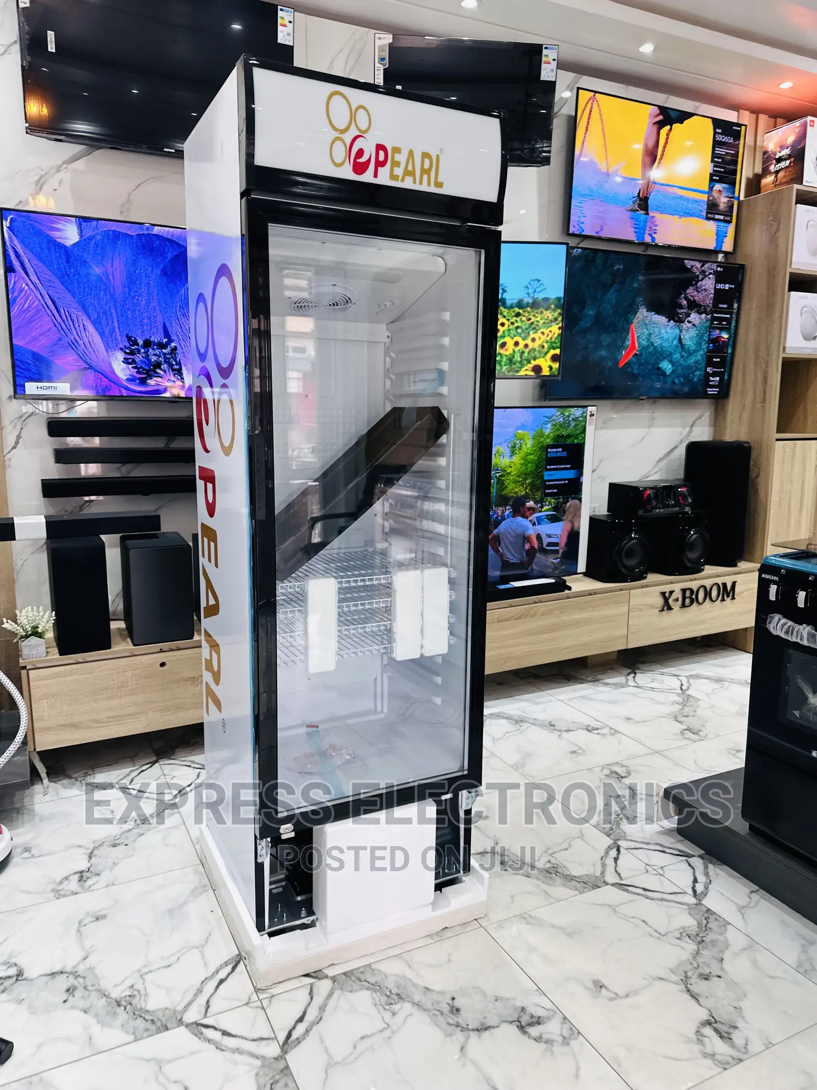 Neatly Sealed PVC 424-2B.Display Fridge Pearl Single Door