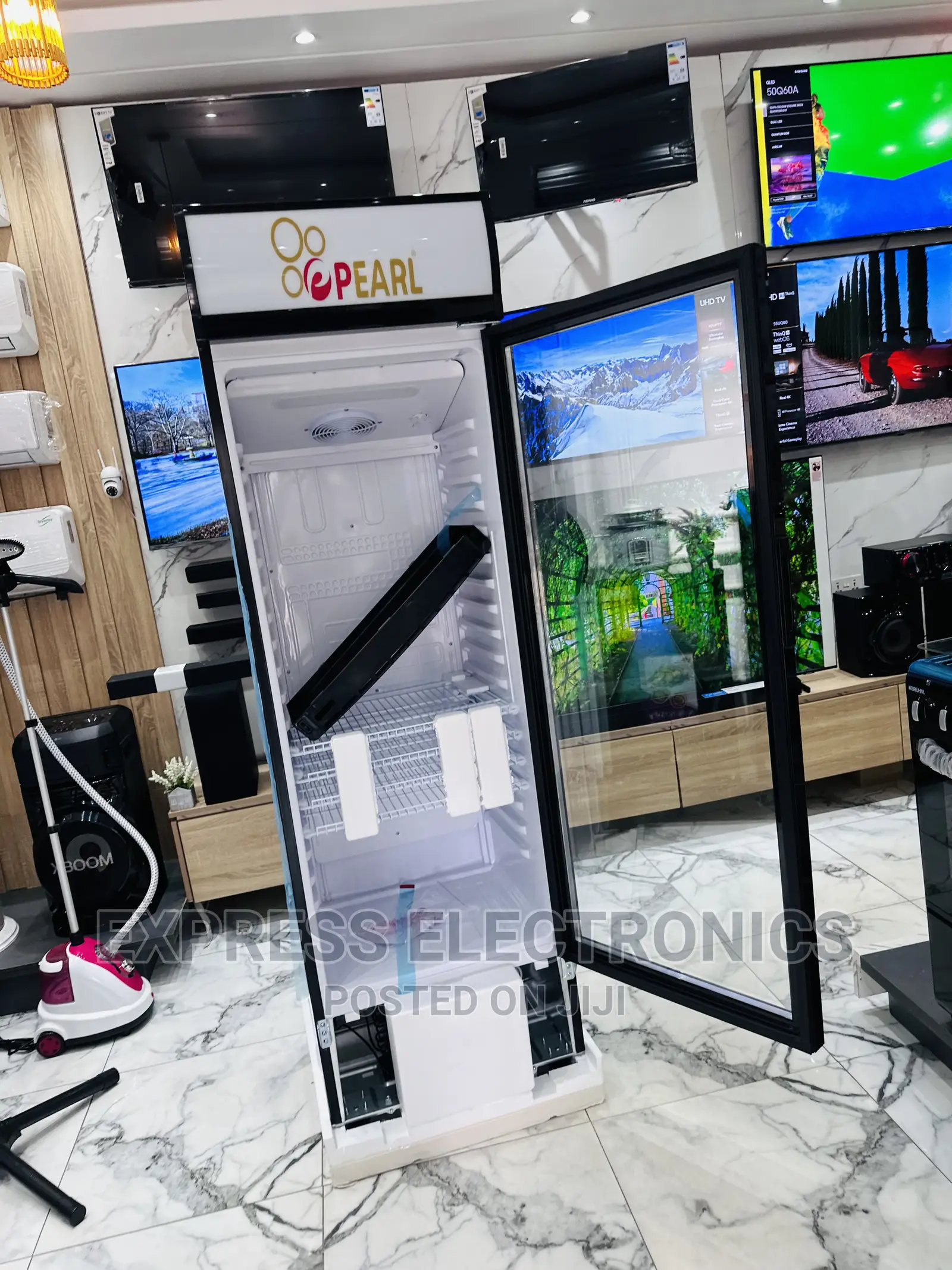 Large Capacity PVC 424-2B.Display Fridge Pearl Single Door