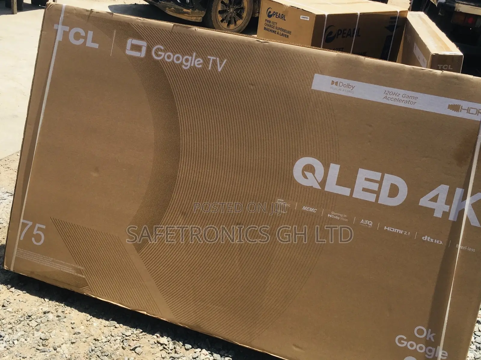 Qled 75 Inches Glossy TCL HDR Smart Black Electric Tv 
