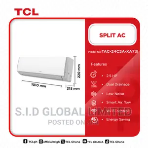 TCL 2.5hp Inverter AC R410 Tac-24csa/Xa73i 3M Copper Pipes