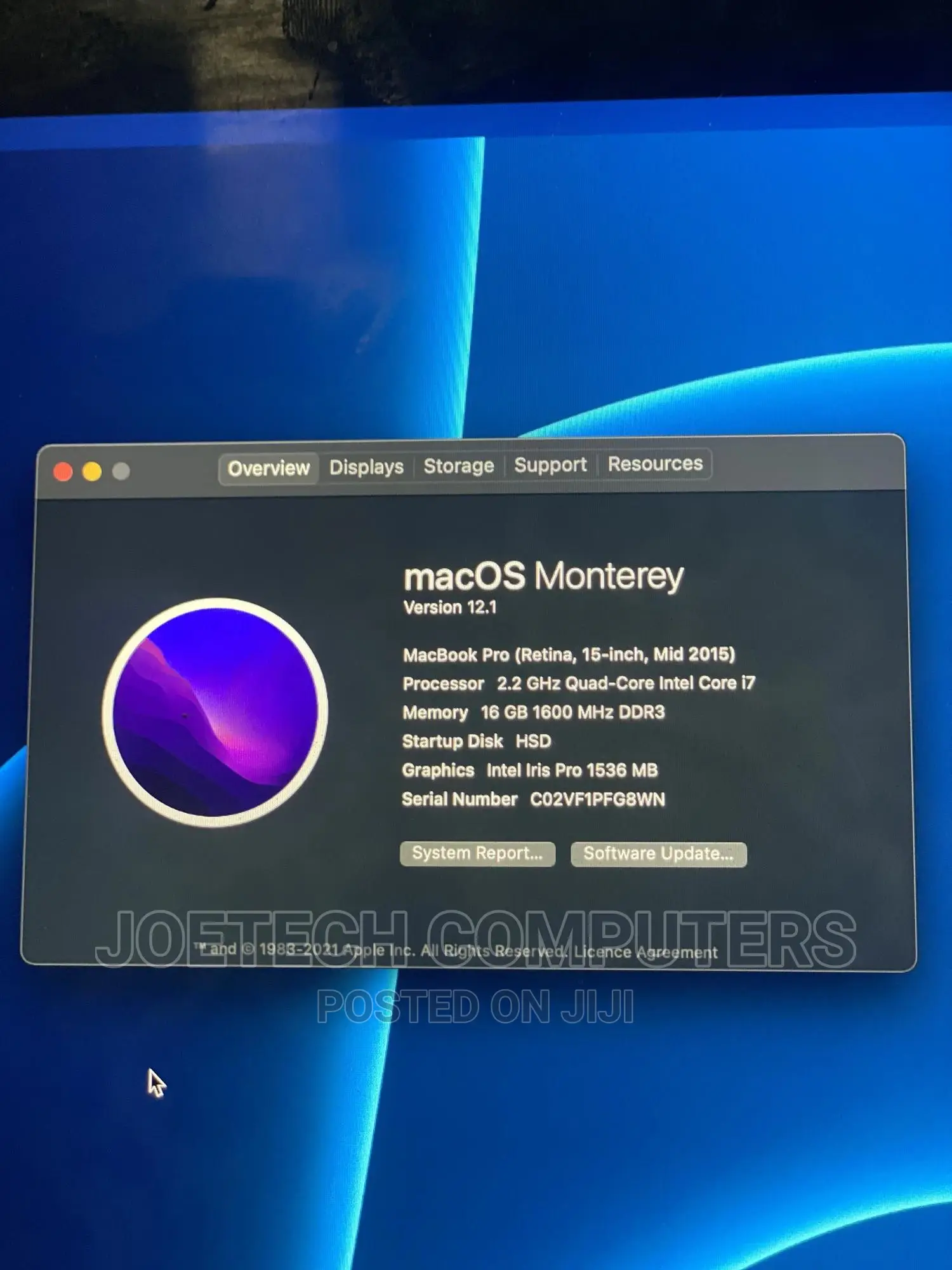 Laptop Apple MacBook 2015 16GB Intel Core I7 SSD 256GB