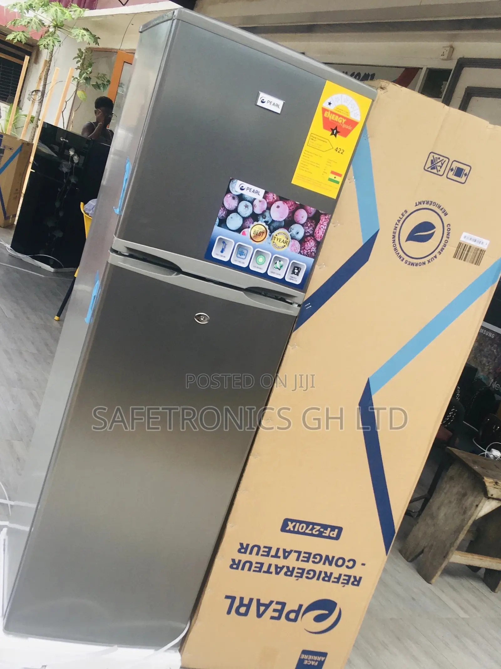 166 Liters Pearl Pf-270ix Doubledoor Topfreezer Fridge