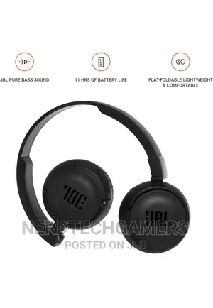 JBL T460BT Extra Bass Wireless on-Ear Mic - Black