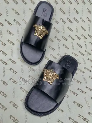 Black Versace Slippers