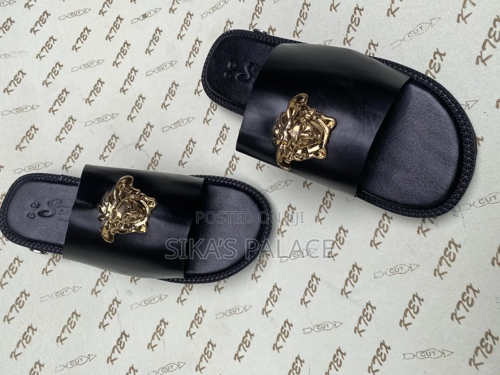 Black Versace Slippers