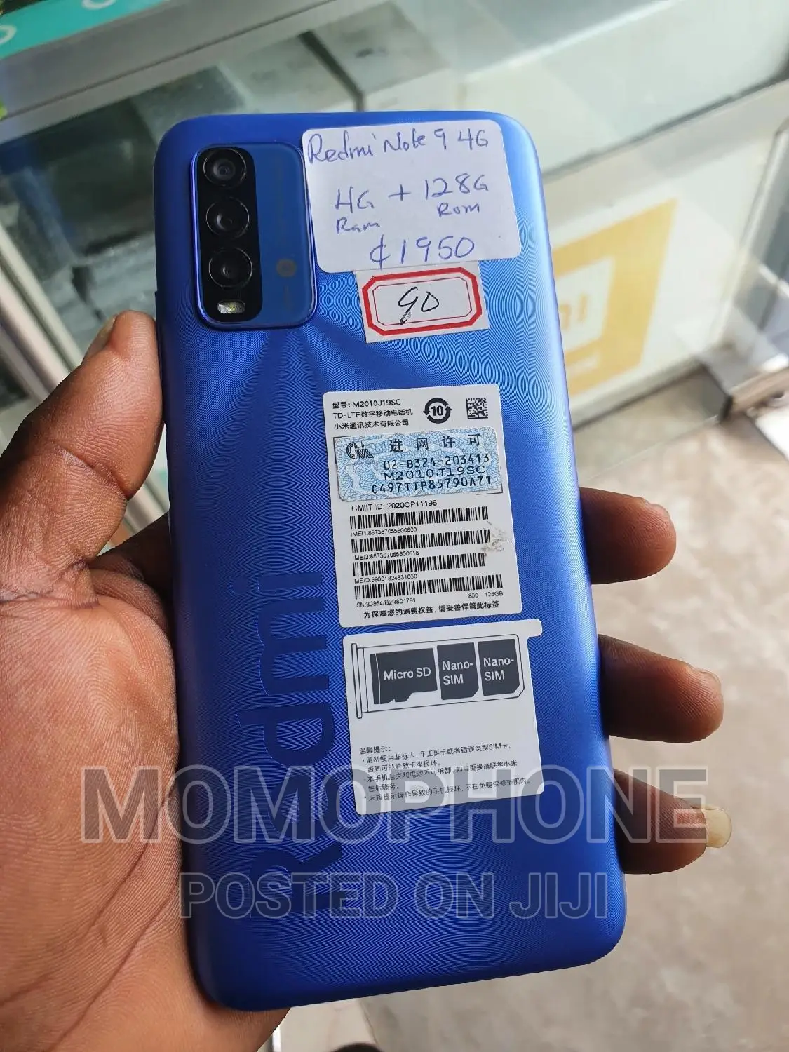 Xiaomi Redmi Note 9 4G 128 GB Blue