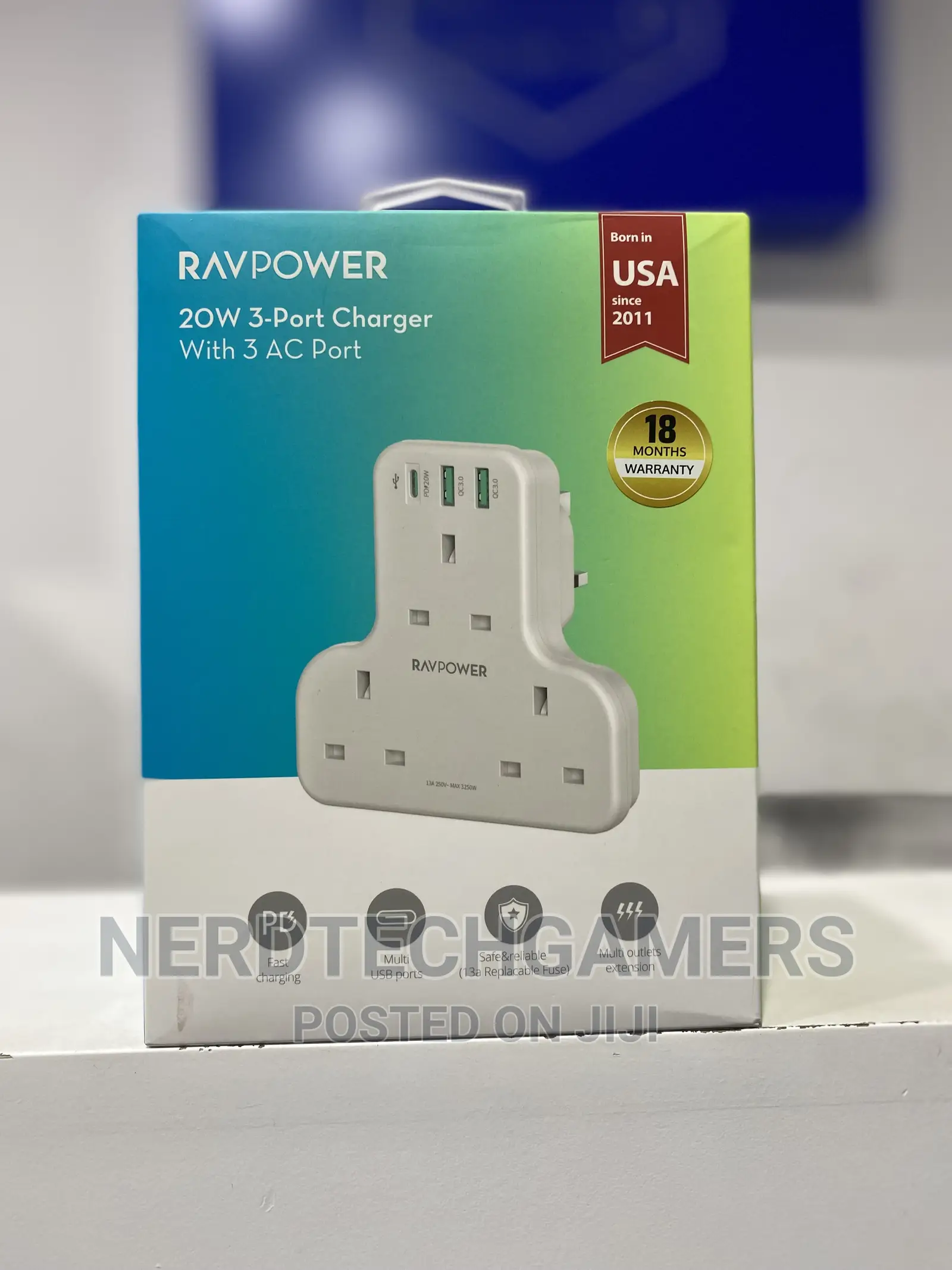 RAVPOWER 20w 3 Port Charger