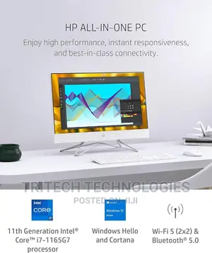 HP Aio, Intel CORE 17, 11th Gen, 8gb DDR 4 RAM , 1tb HDD