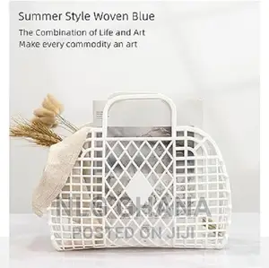 Plastic PVC Beach Jelly Basket Bag