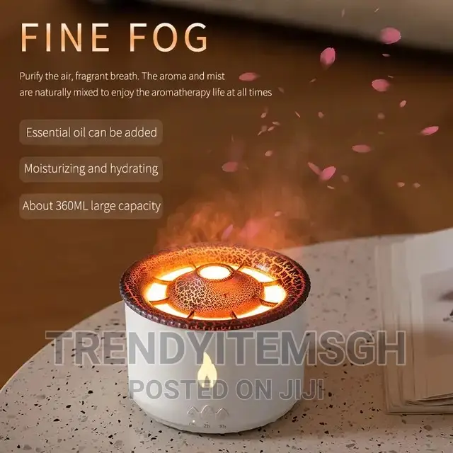 Volcanic Flame Humidifier Aroma Diffuser With Remote Control