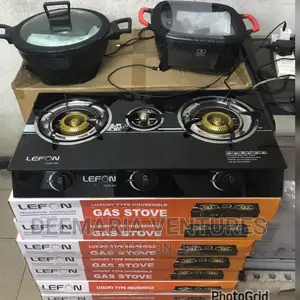 Lefon 3 Burners Auto Ignition Glass Gas Stove