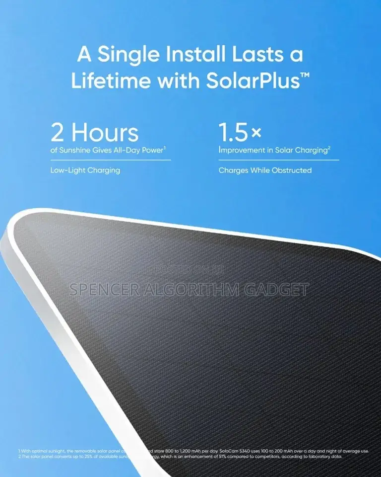 Wireless Wi-Fi Solar CCTV Camera Eufy Solocam S340.