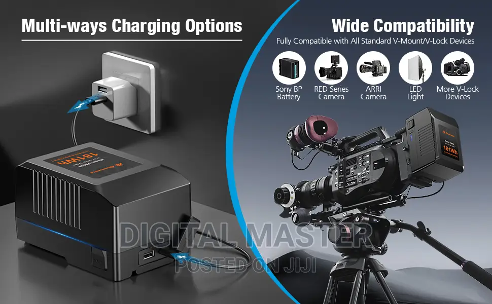 Powerextra VB006 14.4V 181wh 12.6ah v-Mount Battery
