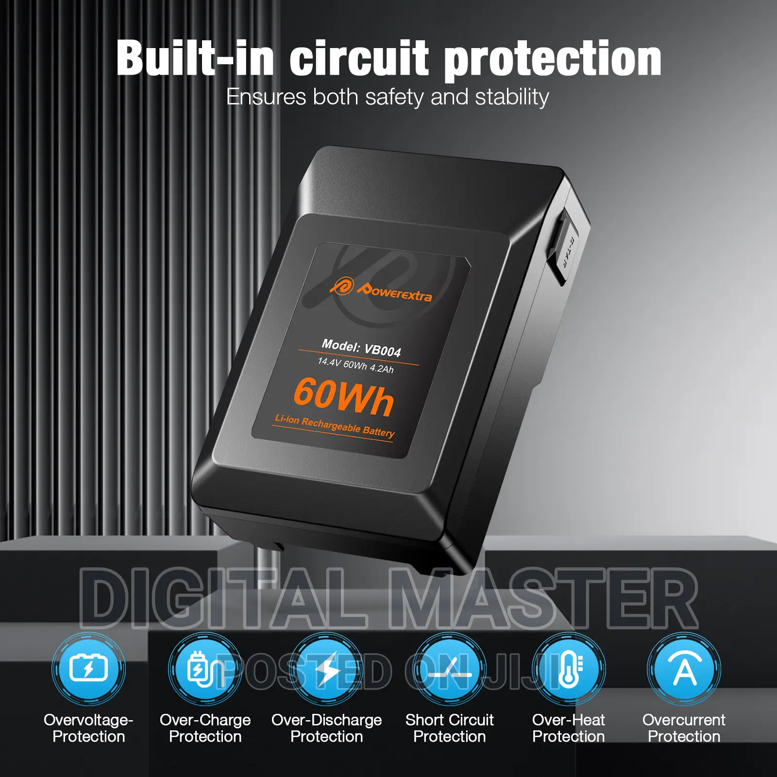 Powerextra Vb004 14.4v 60wh 4.2ah v-Mount Battery