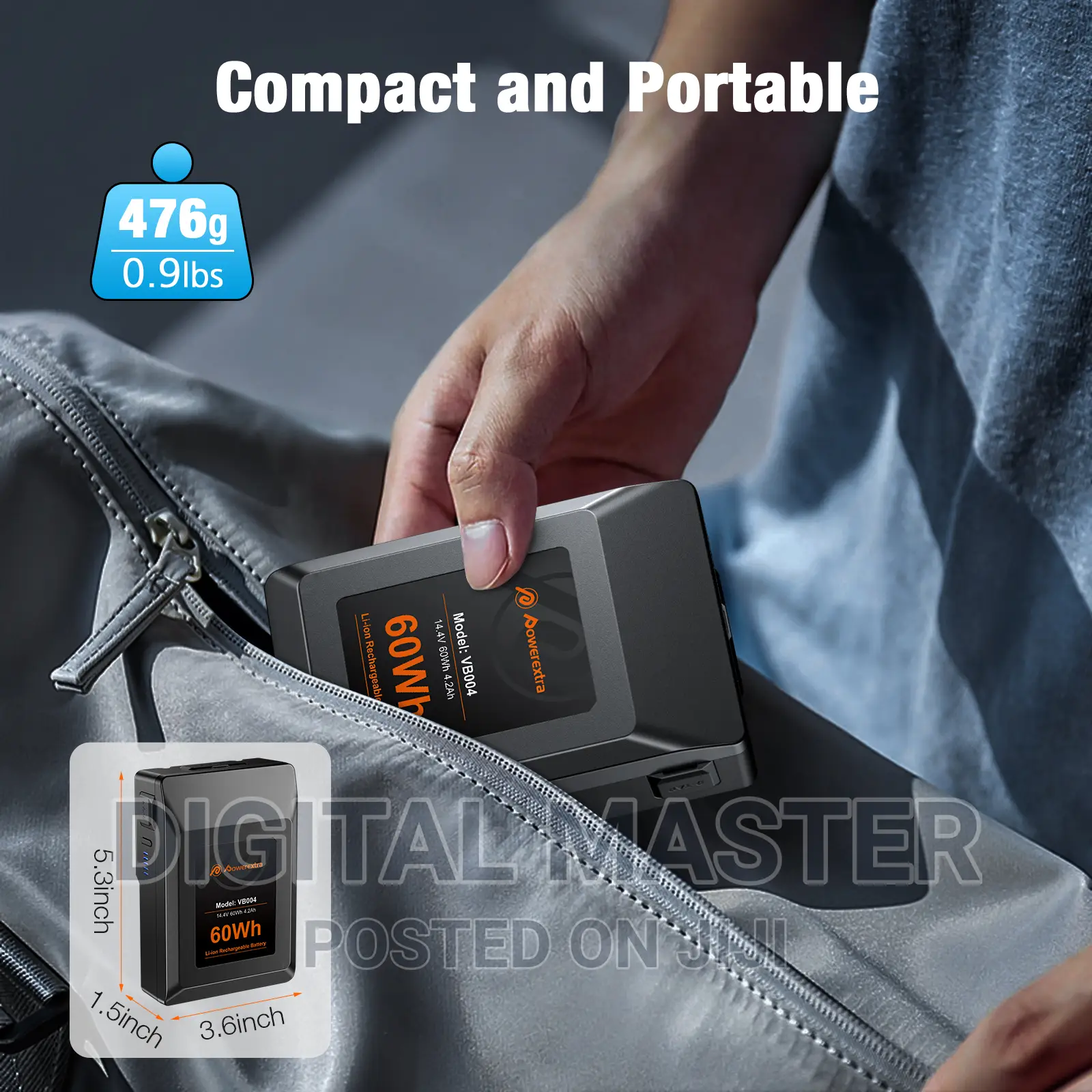 Powerextra Vb004 14.4v 60wh 4.2ah v-Mount Battery