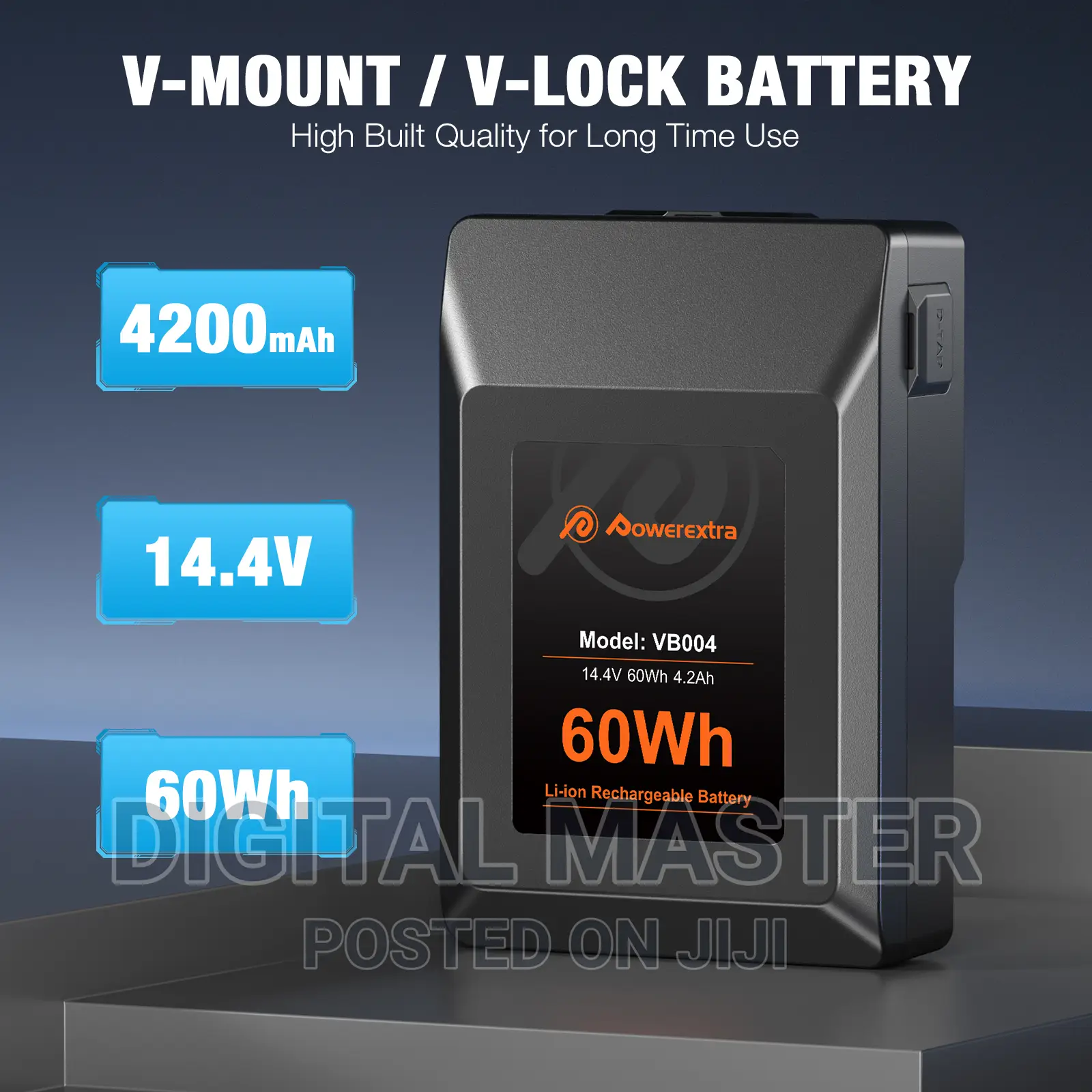 Powerextra Vb004 14.4v 60wh 4.2ah v-Mount Battery
