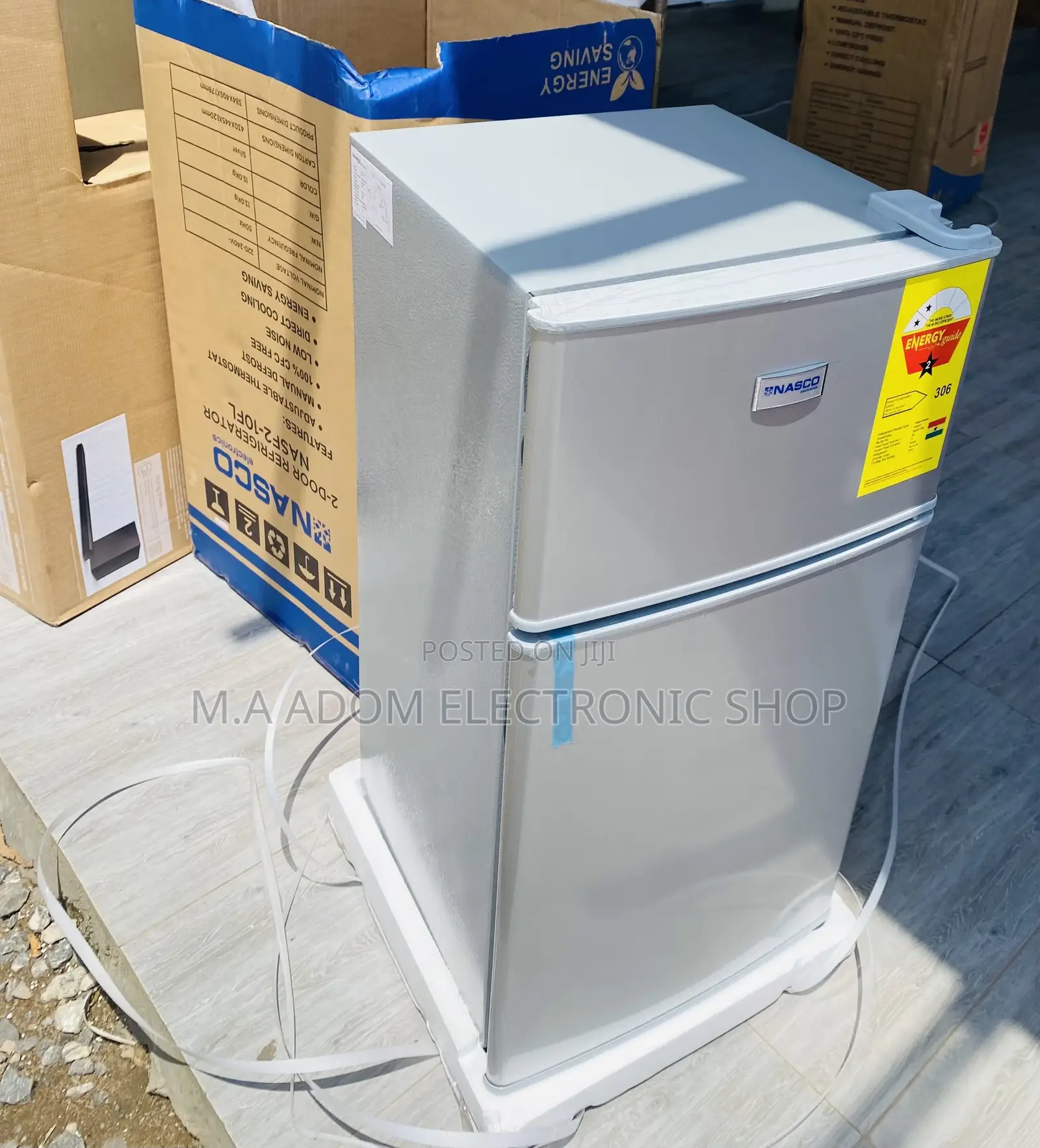 Highly Energy Saving Nasco 2 Door Fridge(Nasf2-10)Silver