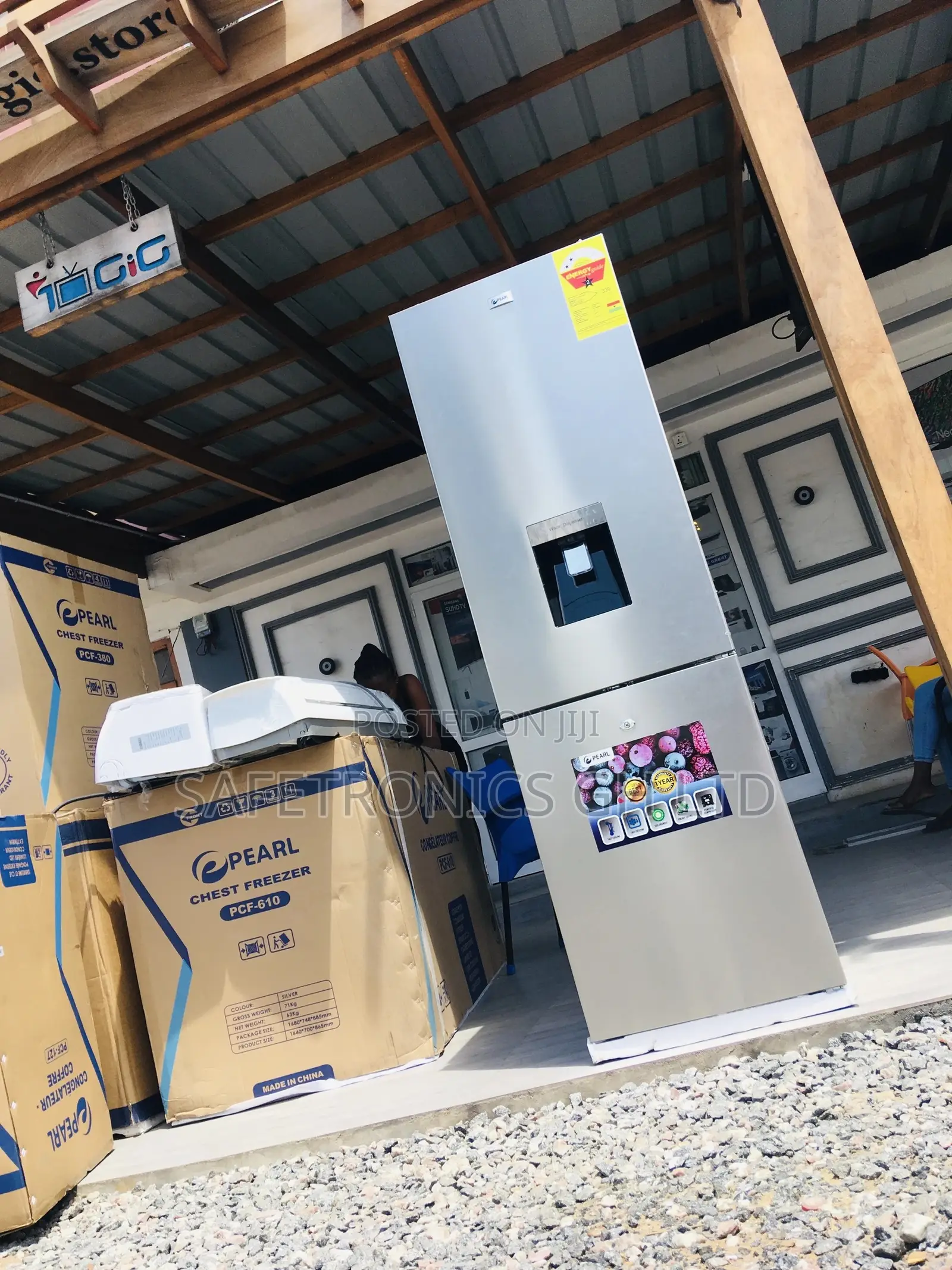251L Pearl Bottomfreezer Pf-330bwd Doubledoor Waterdispenser