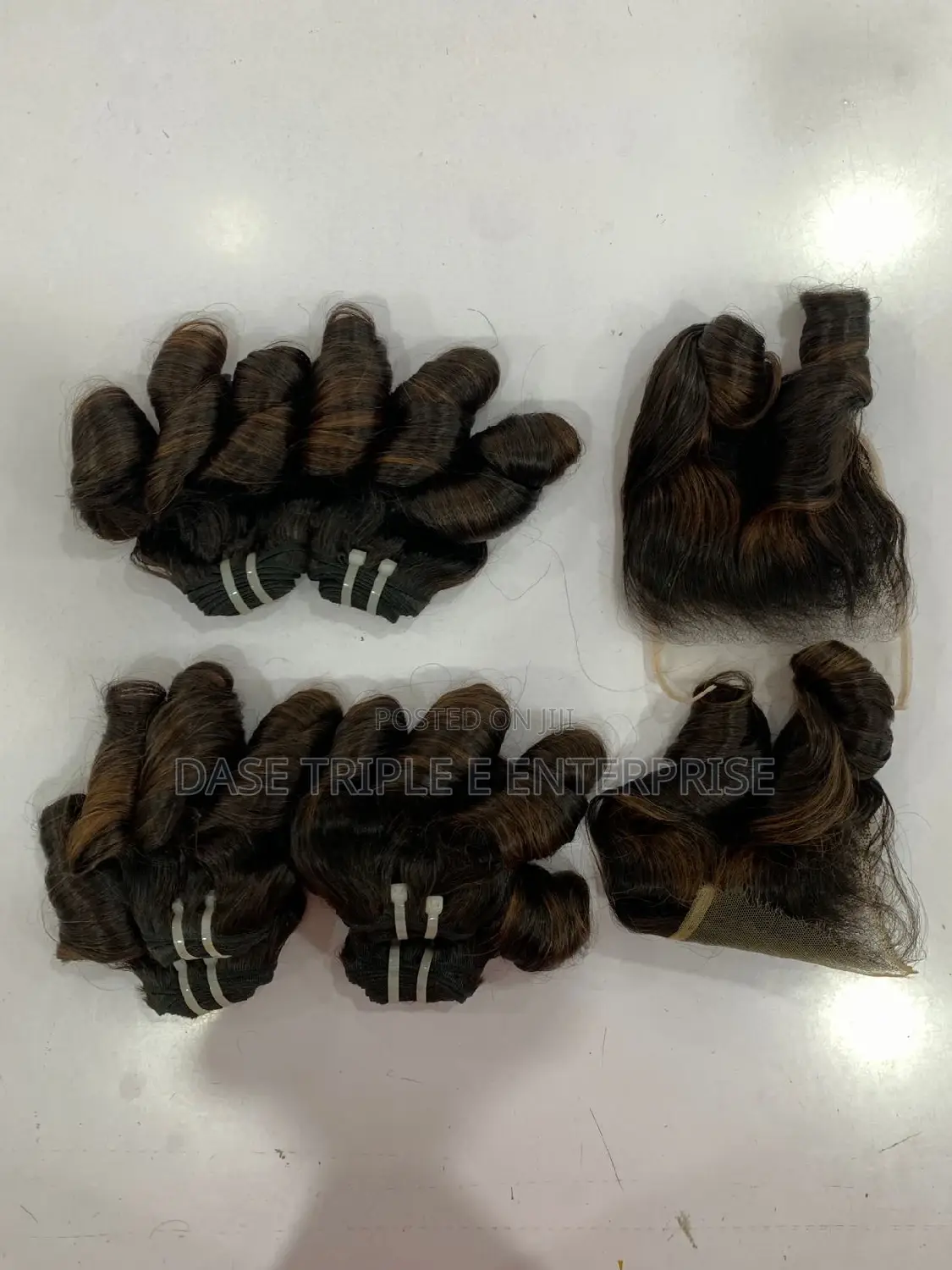 12inch Mixed Black Brown Bouncy Curl