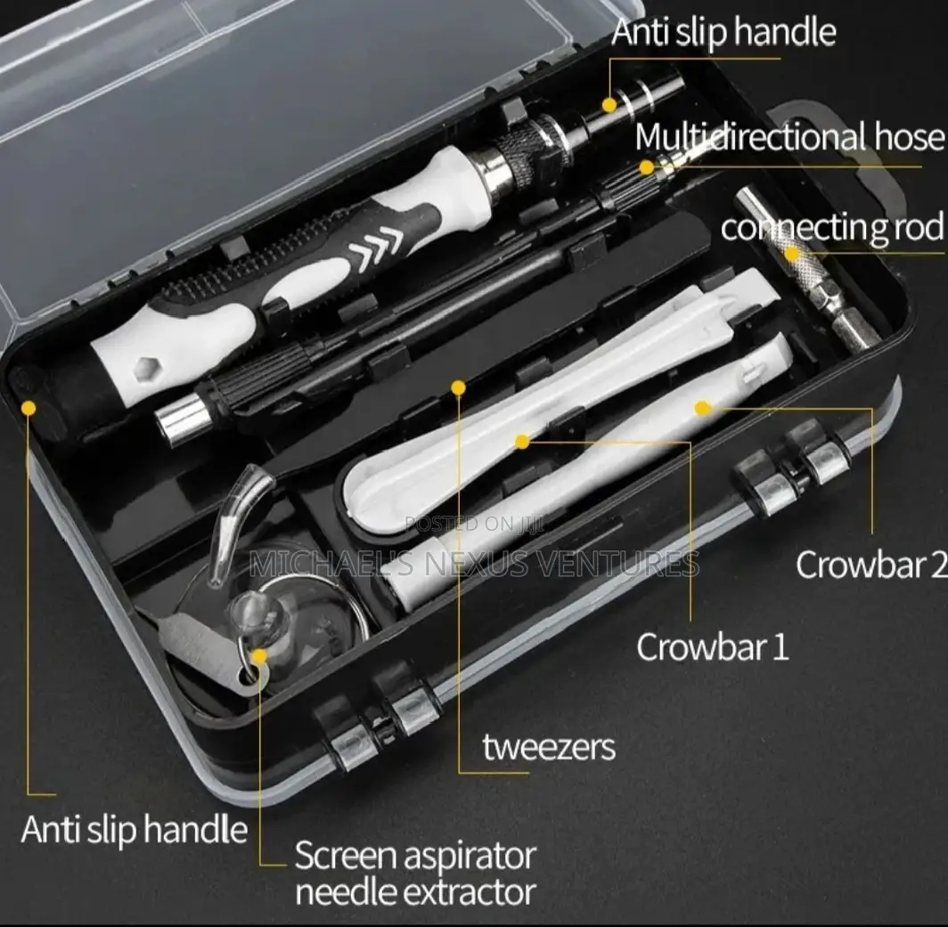 Repair Tools Set Black (Tools Box Set) Quality With Mat