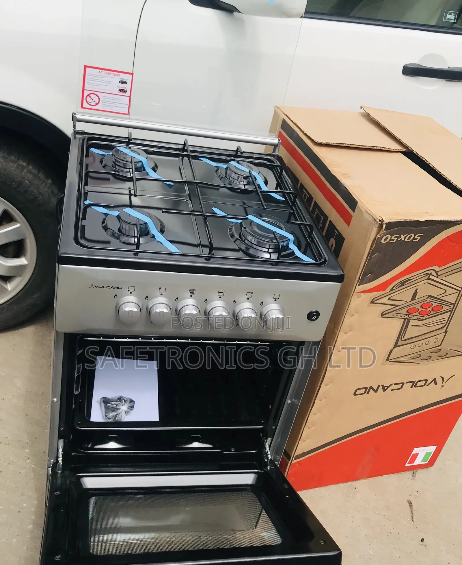 Great 50x50 4 Gas Cooker Oven With Grill Volcano Gray