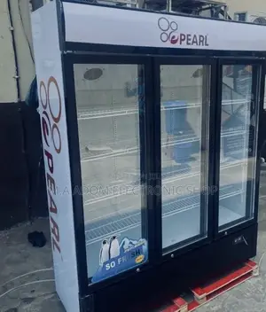 Quality Yet Affordable Pearl PVC-150 3 Door Display Fridge.