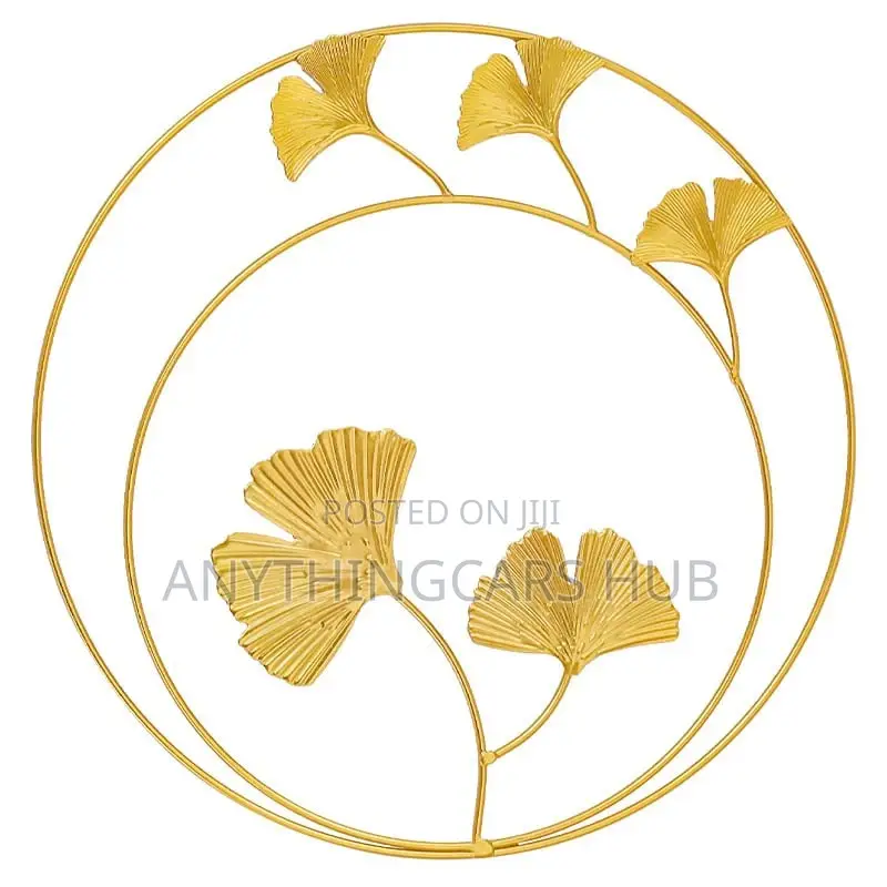 Luxury Gold Palm Maple Leaf Wall Hanging Pendant Living