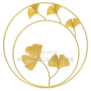 Luxury Gold Palm Maple Leaf Wall Hanging Pendant Living