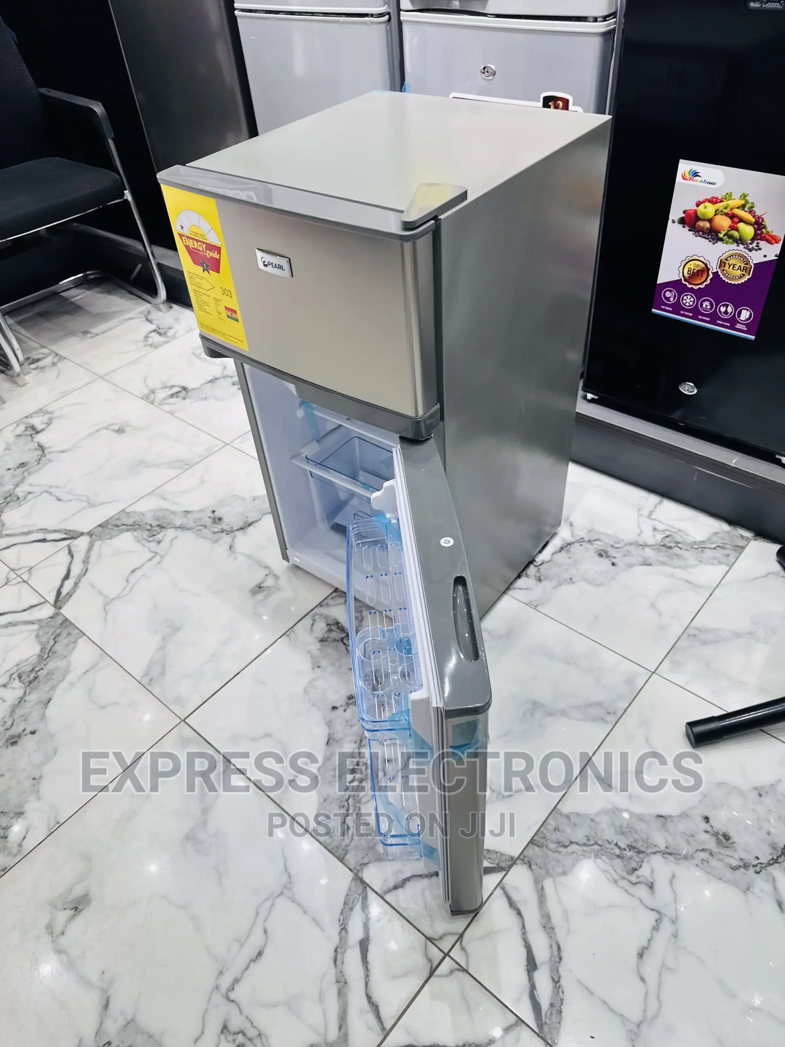 Very Nice Double Door 10T Pearl Fridge Grey Color