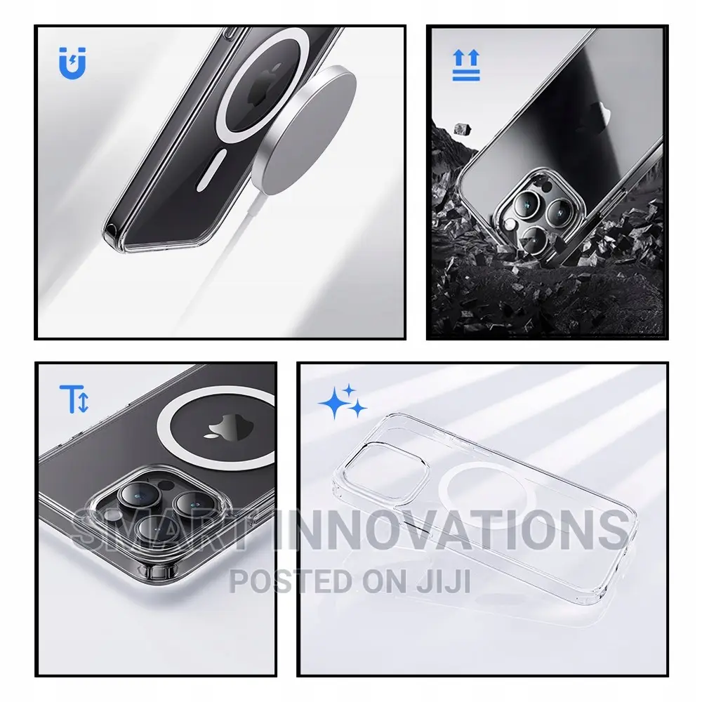 iPhone 16 Promax | 16 Pro | 15 Pro Crystal Magsafe Case