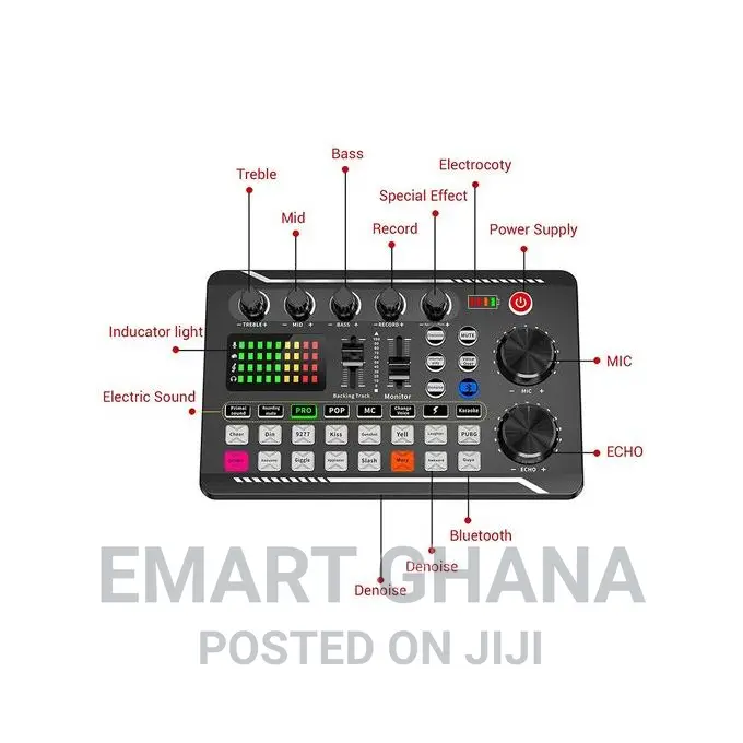 Professional DJ Audio Interface Mixer, Portable All-in-One